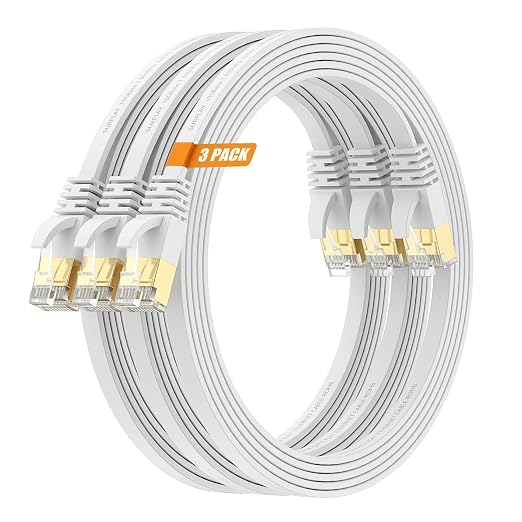 Cat7 Ethernet Cable 50FT-White-10Gbps High Speed Outdoor&Indoor Double Shielded - Image 9