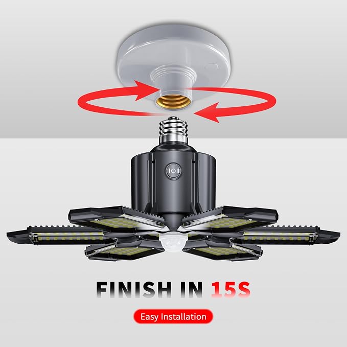 Motion Sensor Garage Light, 20000LM Garage Lights Ceiling Led Motion Activated - Image 7