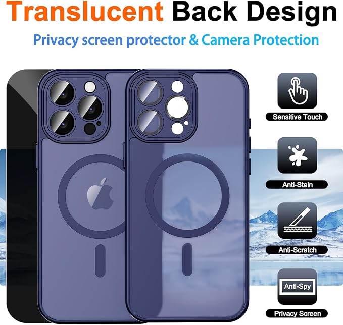 for iPhone 16 Pro Case with Privacy Screen Protector and Camera Protection - Image 2