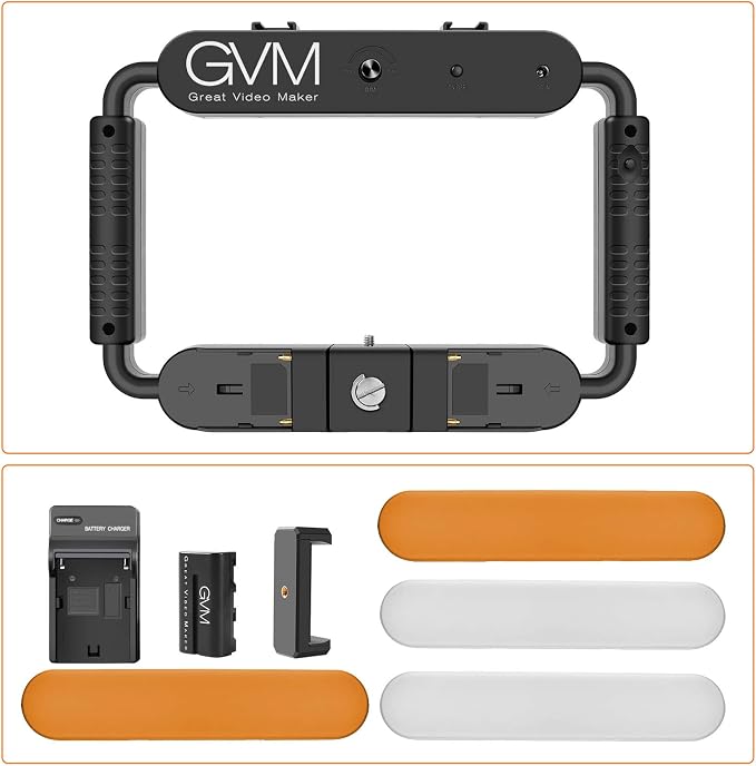 GVM Great Video Maker LED Ring Light 5600K Selfie Light, Smartphone Video Rig & - Image 7