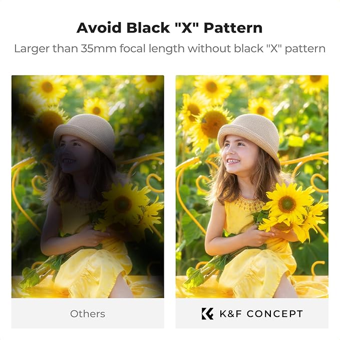 K&F CONCEPT 82mm Black Diffusion Mist Effect 1/4 & Variable ND2-32 & Circular - Image 4