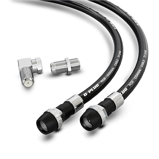 G-PLUG RG6 Coaxial Cable 15FT – Triple Shielded, Waterproof, 75 Ohm by G-PLUG