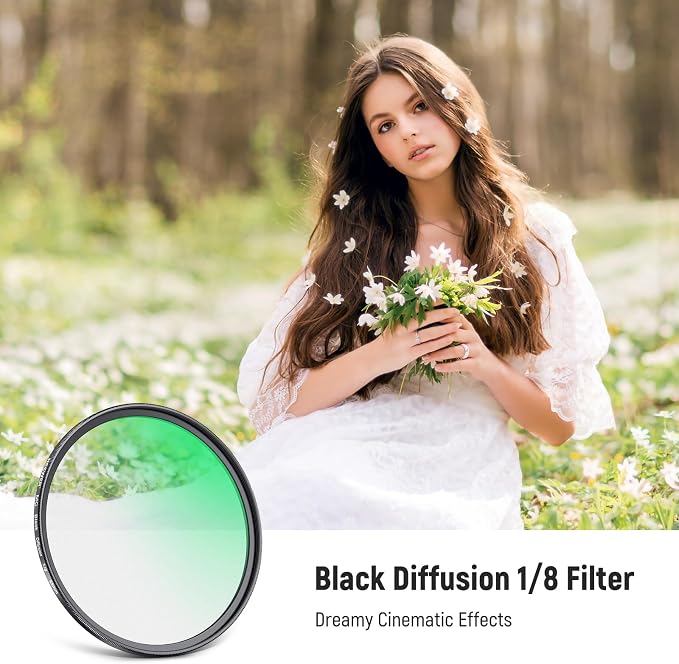 NEEWER 55mm Black Diffusion 1/8 Filter - Image 2
