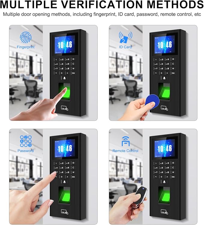 Biometric Fingerprint Security Access Control System kit, RFID T9 keypad Door - Image 2