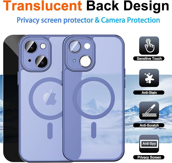 for iPhone 15 Case with Privacy Screen Protector and Camera Protection - Image 2