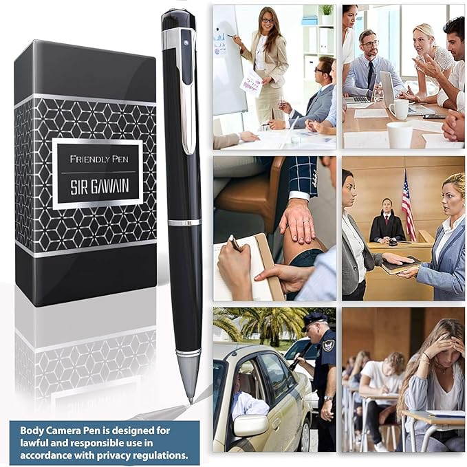 SIRGAWAIN Premium Body Camera Pen — Full HD 1080p Video & Photos, 70-Min Battery - Image 3