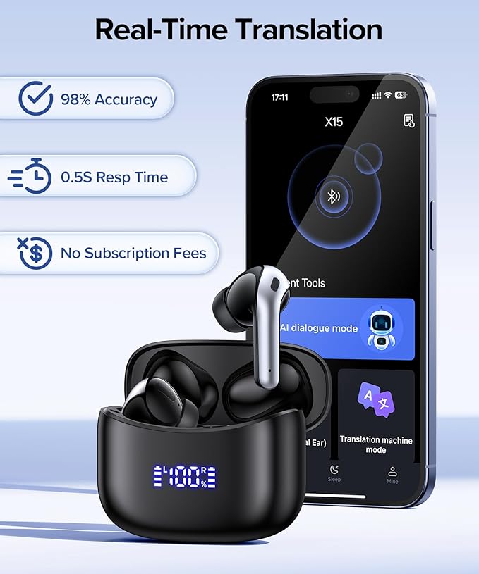OKEEFE AI Translation Earbuds Real Time 164 Languages Translator Ear Buds - Image 6