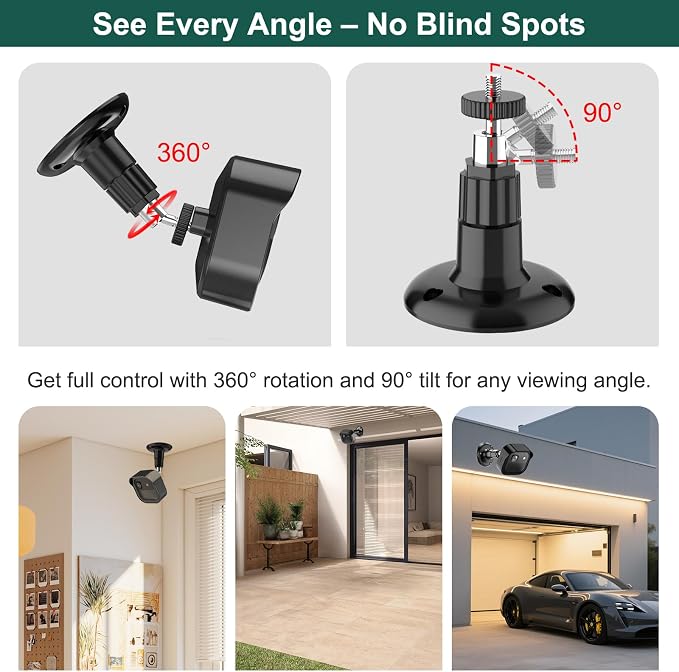 Blink Camera Mount for Outdoor 2K+, 3 Pack Protective Housing and 360° - Image 6