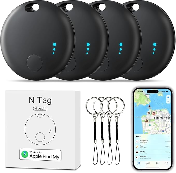 Tracker Tag 4 Packs Bluetooth Tracker, Smart Tag Locator Tracking Device by Unknown