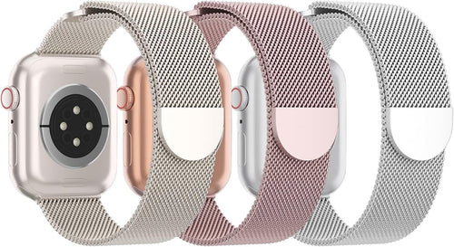 3 Pack Mesh Metal Band Compatible by Steezrd