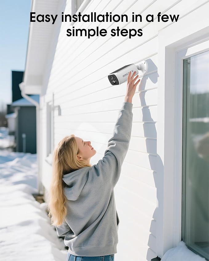 ARCCTV Solar Security Camera Outdoor Wireless, 4MP Battery Powered Home - Image 4