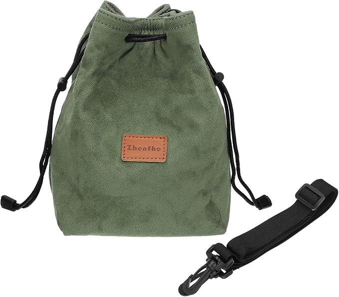 PATIKIL Camera Lens Pouch, M Size Drawstring Case, Flannel Handbag by PATIKIL