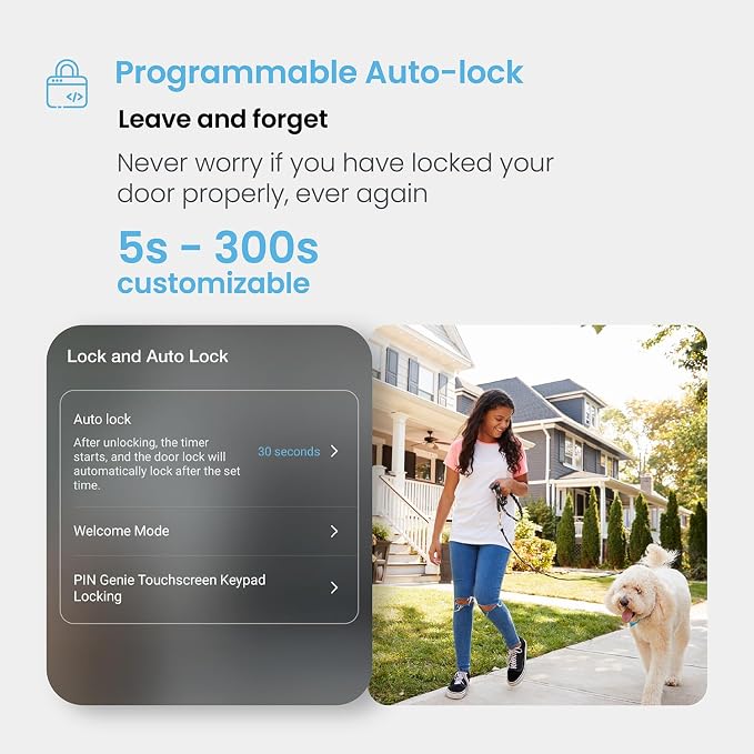 Lockly Secure Pro Smart Deadbolt, Wi-Fi Smart Lock, Keyless Entry - Image 6