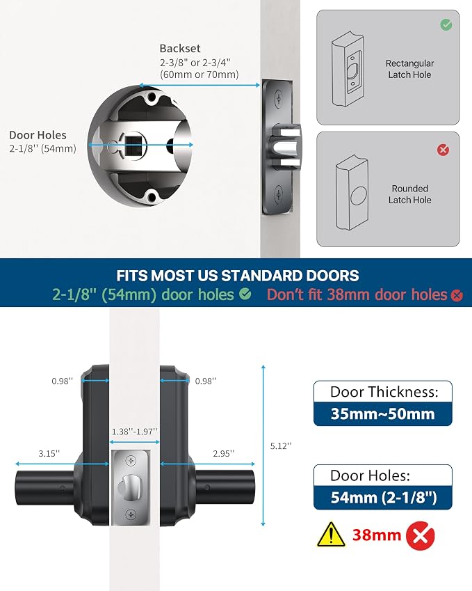 HIDALIFE Keyless Entry Door Lock, Keypad Door-Lock - Image 7