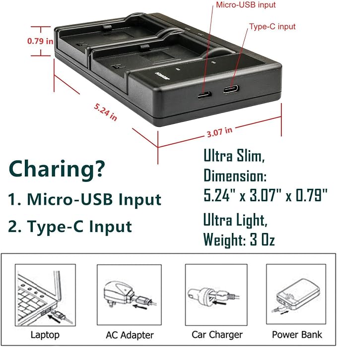Kastar 4-Pack Battery and LTD2 USB Charger Replacement - Image 5