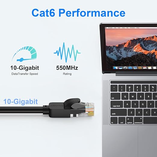Cat 6 Ethernet Cable 100 ft, Indoor/Outdoor High Speed 10Gbps Internet Cable - Image 3