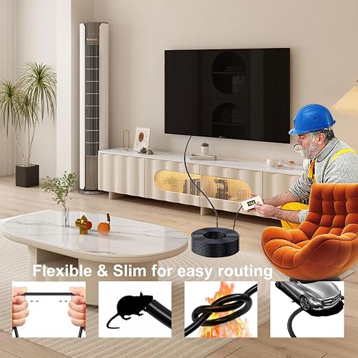 Fiber Optic 150 ft hdmi Cable, 18Gbps 4k Ultra high Speed Support 4K@60Hz HDR10 - Image 5