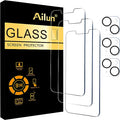 Ailun 3 Pack Screen Protector for iPhone 14 + 3 Pack Camera Lens Protector by Ailun