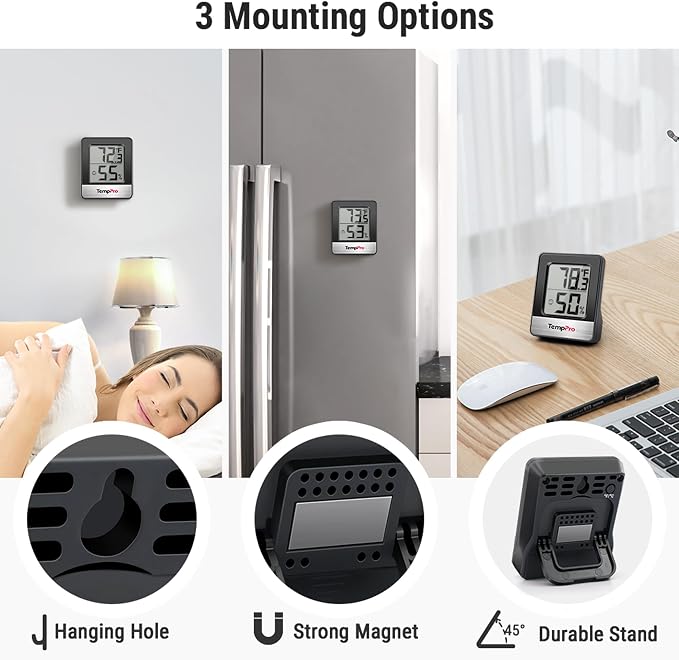 ThermoPro TempPro TP49 2 Pieces Digital Hygrometer Indoor Thermometer Humidity - Image 5