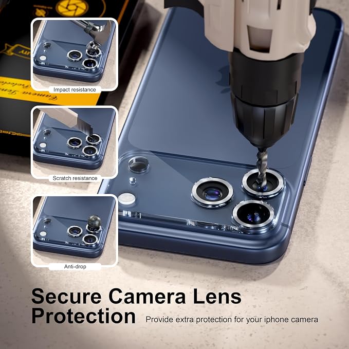 for 6 Pack iPhone 17 Pro Max Camera Lens Protector 9H Tempered Glass Camera - Image 4