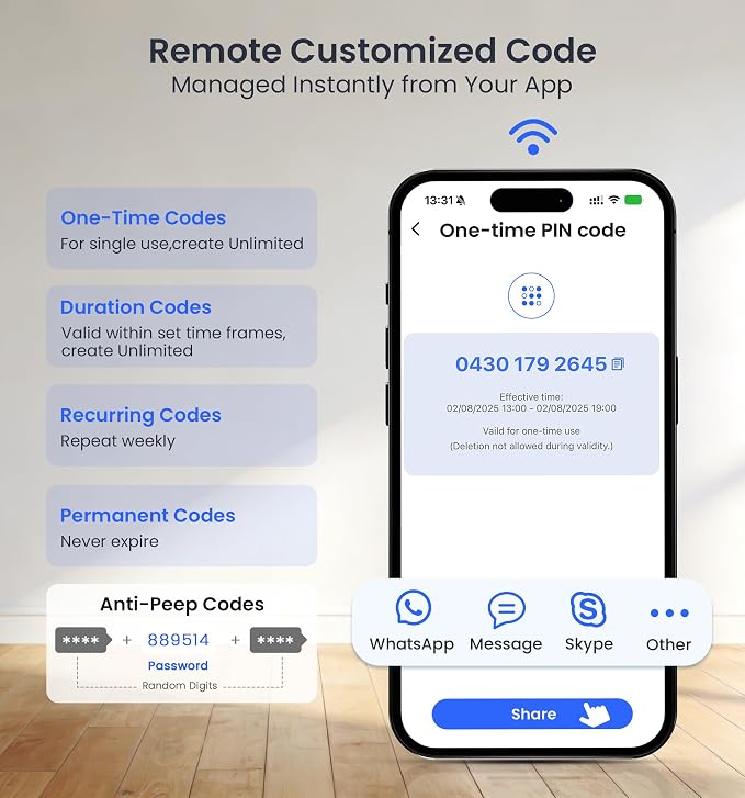 Veise VE027-L Built-in WiFi Smart Lock - Image 13