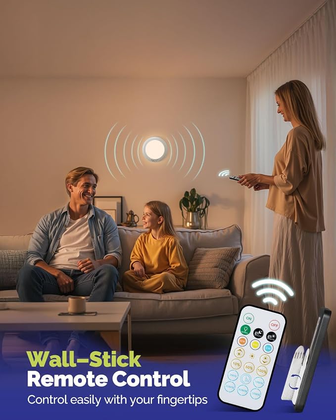 4PCs 10, 000mAh Rechargeable Ceiling Light - Image 7