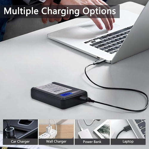 2 Pack EN-EL5 Camera Battery and LCD USB Charger - Image 2