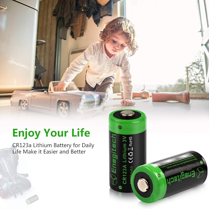 Enegitech CR123A 3V Lithium Battery, 123 Lithium Batteries 3 Volt 1600mAh - Image 7