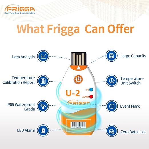 Frigga 100 Days USB Temperature Data Logger Single Use Temperature Recorder - Image 7