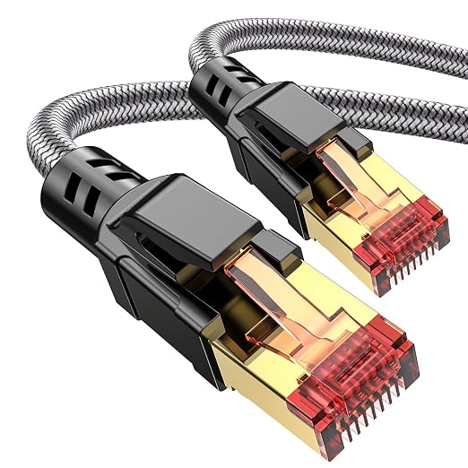 Cat 8 Ethernet Cable 8 ft, 40Gbps 2000Mhz High Speed Gigabit LAN Internet Cables by Ltemziiy