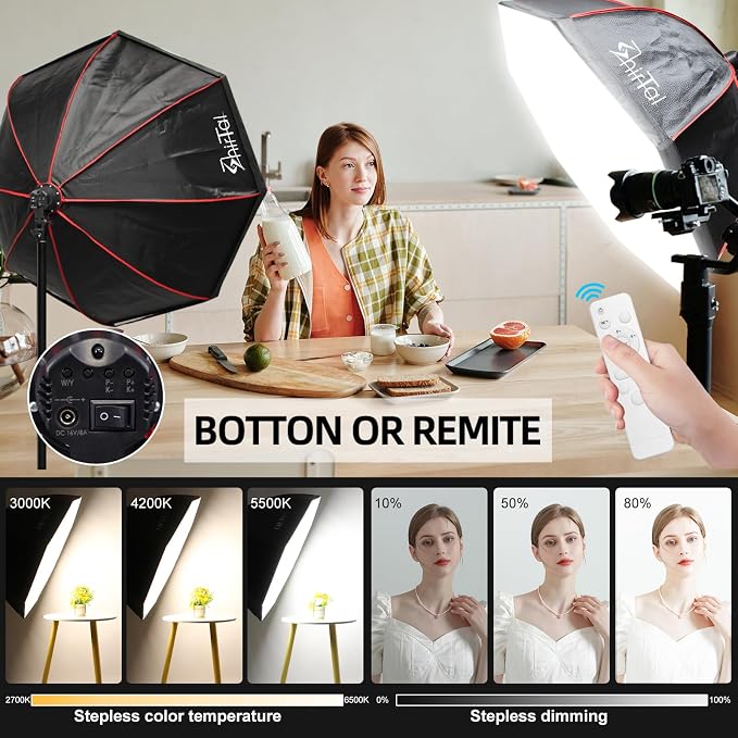 Softbox Photography Lighting Kit, Lighting - Image 3