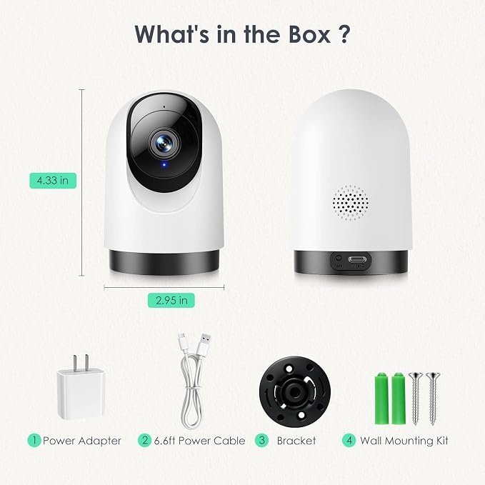 YOTON Indoor Security Camera 4pcs, 2K 360 Wi-Fi Baby Monitor & Pet Camera - Image 9