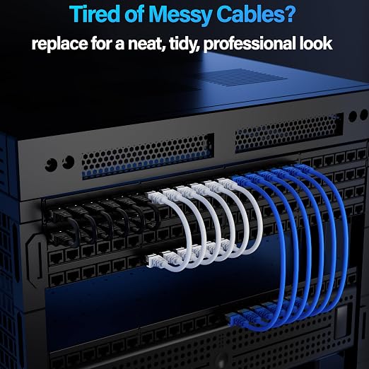 Cat6 Ethernet Cable 10Gbps 3 ft, UTP Ethernet Cable Cat 6, Flexible Bare Copper - Image 5