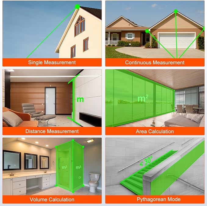 LASELION Laser Measurement Tool, 165ft Green-Beam Laser Measure Device Portable - Image 2