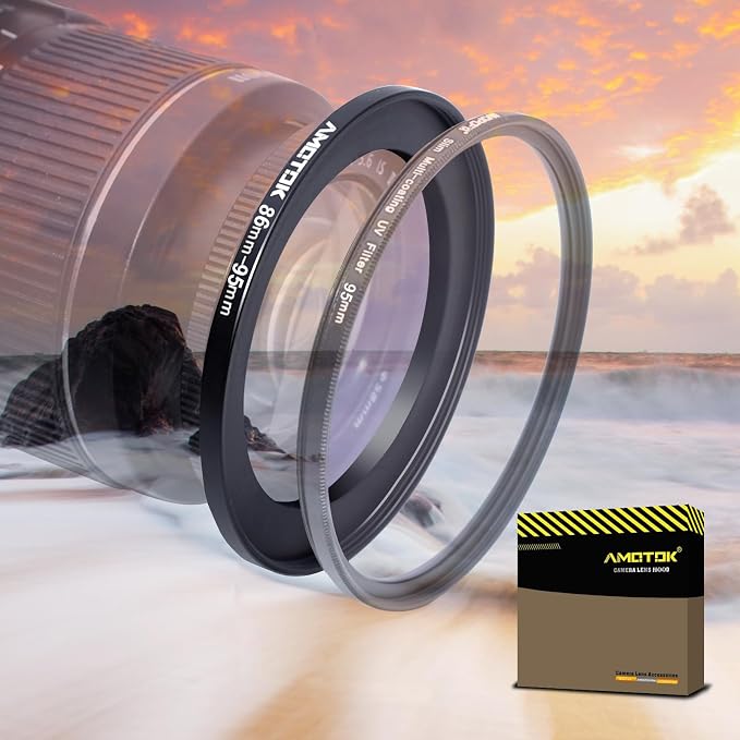 86mm Lens to 95mm Camera Lens Adapter, 86mm to 95mm Filter Step up Ring Adapter by AMOTOK