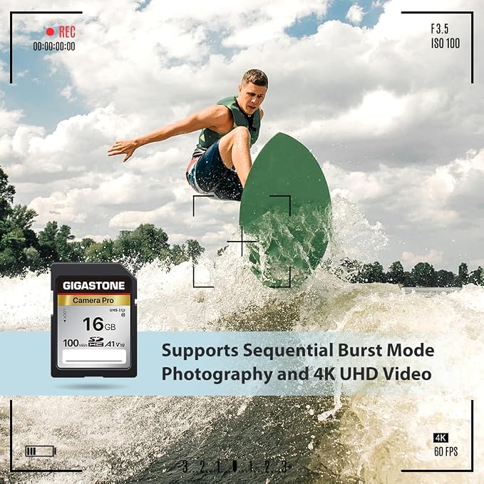 【5-Years Data Recovery】 GIGASTONE 16GB SD Card 5-Pack, Camera Pro, UHS-I A1 V10 - Image 5