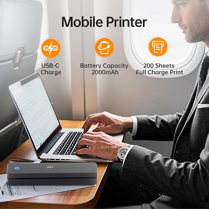 PRT Portable Printer Wireless for Travel, Thermal Inkless Printer for Home Use - Image 5