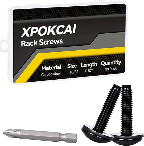 30-Pack Rack Screws 10/32 with Nylon Washers by Unknown