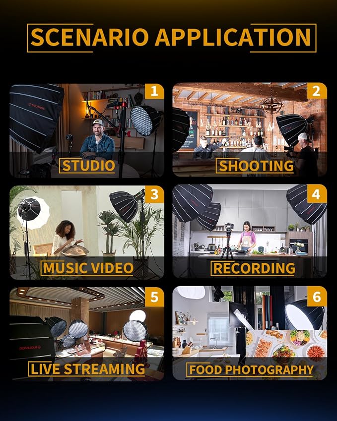 IFOOTAGE LED Video Light 70W SL1 60BNA Bi-Color Photography Lighting, - Image 3