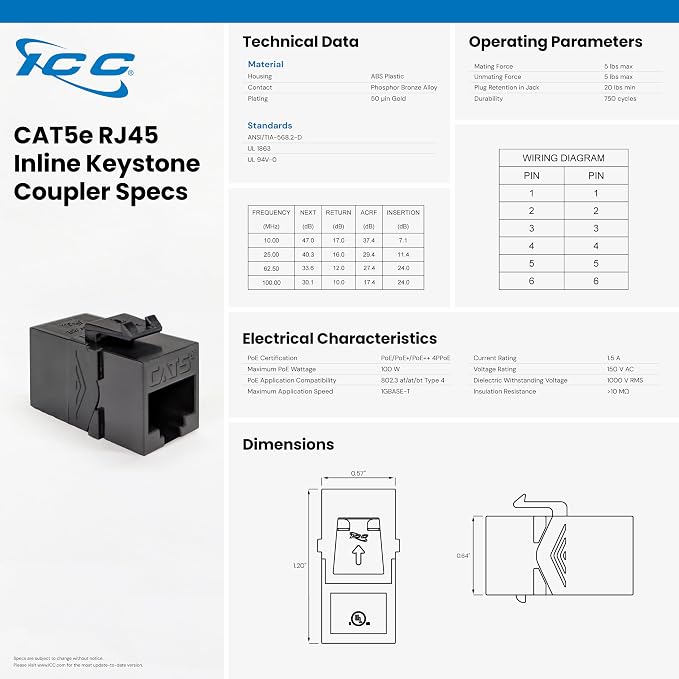ICC CAT5e Feed-Through Patch Panel, 48 Port, 1U Rackmount, RJ45 Ethernet Patch - Image 9