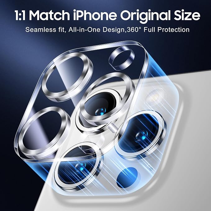 UniqueMe Compatible for 3 Pack iPhone 15 Pro/iPhone 15 Pro Max Camera Lens - Image 5