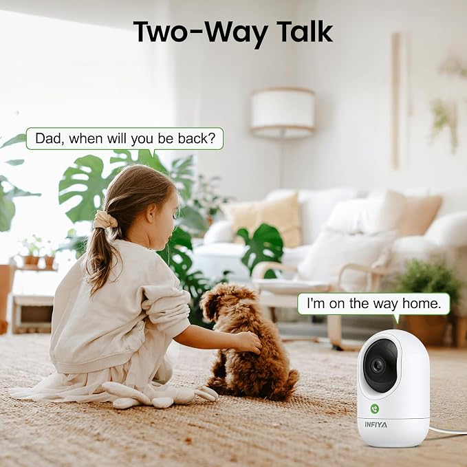 INFIYA 2K Indoor Camera-360° Pan/Tilt Baby/Elderly/Pet Camera - Image 5