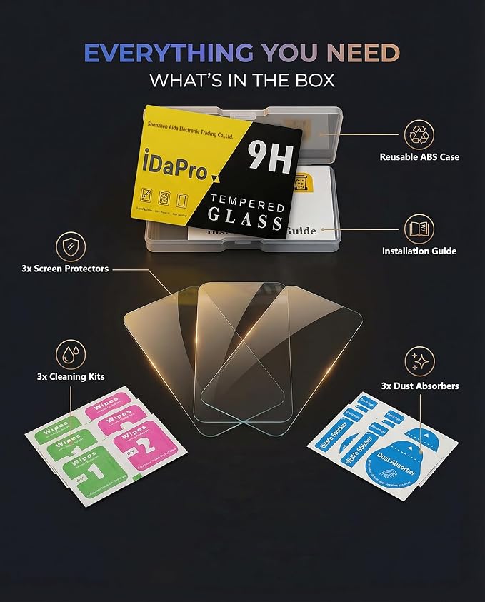 iDaPro Screen Protector for Canon EOS R7 Tempered Glass Scratch resistance Easy - Image 8