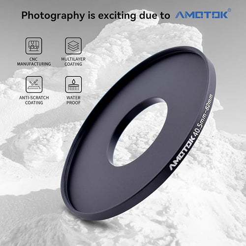 40.5mm Lens to 82mm Camera Lens Adapter, 40.5mm to 82mm Filter Step up Ring - Image 2