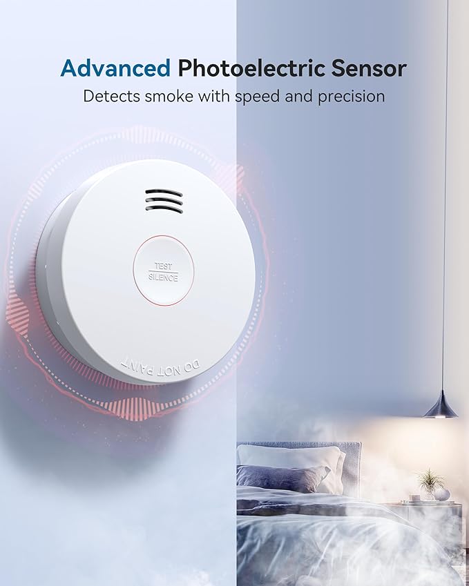 SITERWELL Smoke Detector, Smoke Detector 10 Year Battery - Image 3