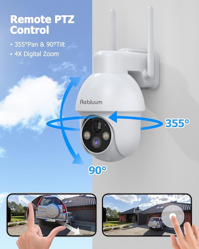 【2K】 Solar Security Cameras Outdoor Wireless, 2 Pack Outdoor Camera Wireless - Image 4