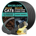 Ercielook CAT8 Ethernet Cable 50 ft High Speed, Shielded Flat Internet Cable by Ercielook