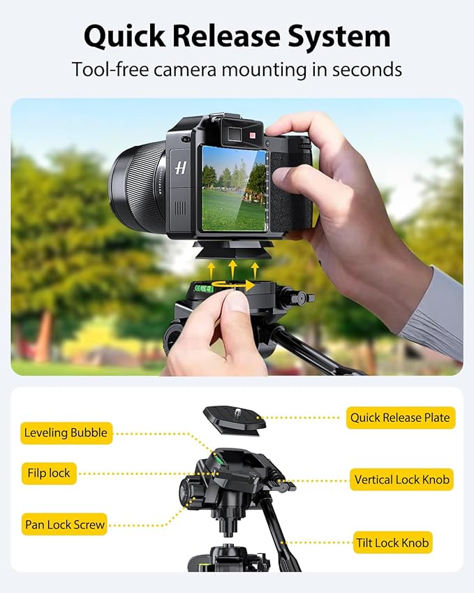 UBeesize 67” Camera Tripod - Image 5