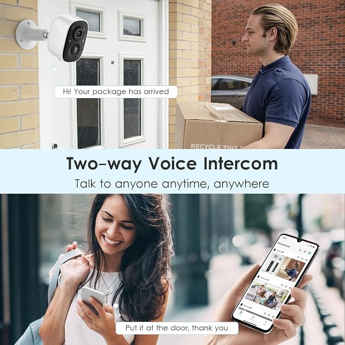 GMK Security Cameras Wireless Outdoor, 2K Color Night Vision AI Motion - Image 4