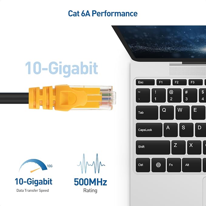 Cable Matters 10Gbps Pure Copper 24 AWG Cat 6A Ethernet Cable - 100ft - Image 2